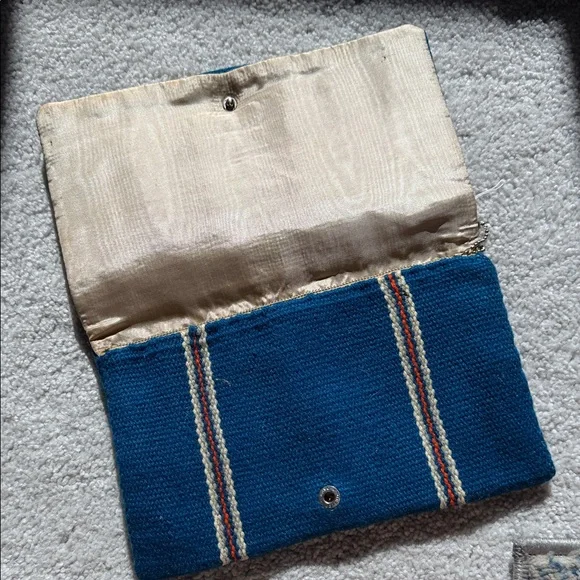 Original Chimayo Purse Blue and Red Patterned Clutch - Picture 2 of 4
